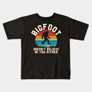 Bigfoot Believe Funny Kids T-Shirt